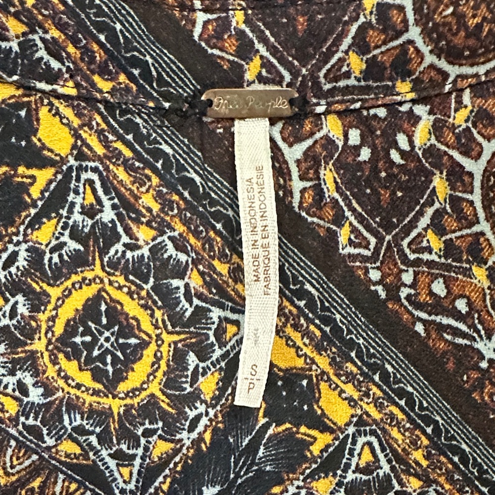 Free People Bohemian Blouse Women’s Small - Picture 3 of 8